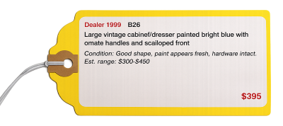 EZR Sales item tag example